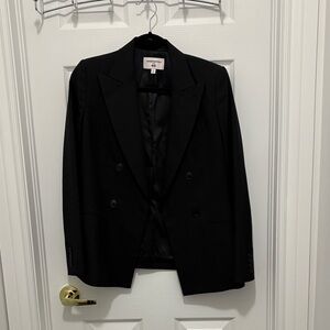 Women's Carine Roitfeld for Uniqlo Collection Black Double-Breasted Blazer